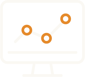 Icono lineal de seguimiento programado.